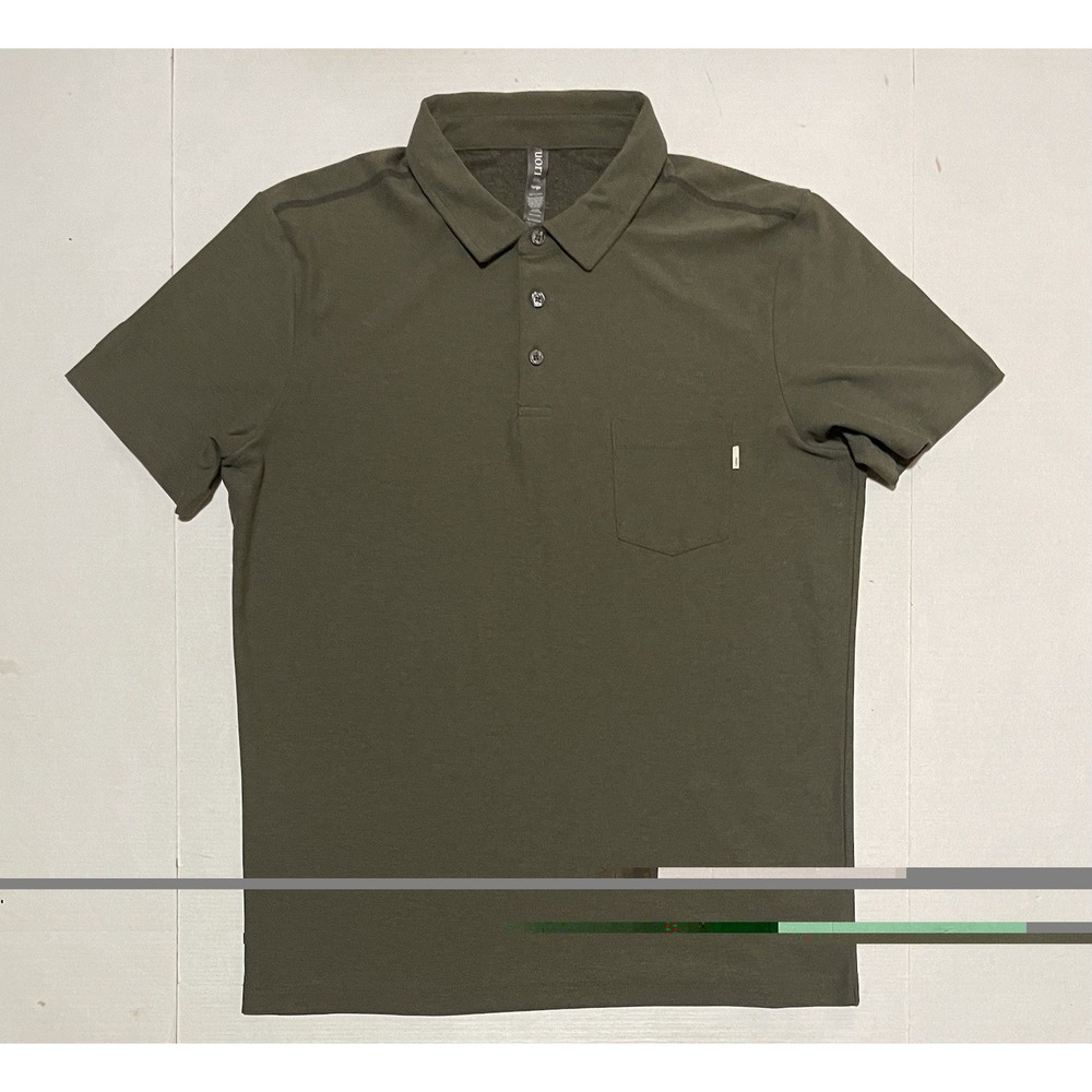 Vuori Ace V164 Polo Shirt Men's Size Large Dark Olive Performance Stretch